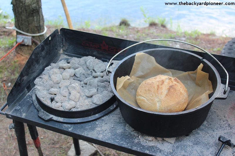 Using the Camp Chef Big Gas Grill as a Dutch oven table