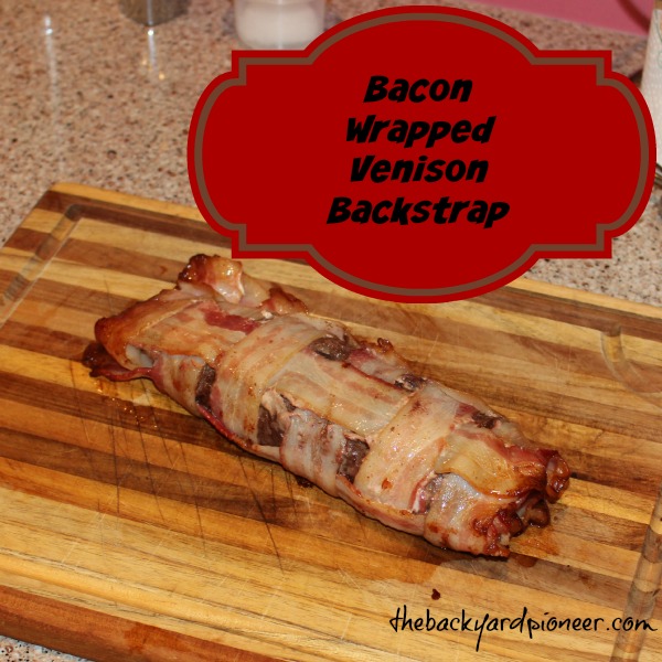 Applewood Bacon-Wrapped Venison Backstrap with Raspberry Sauce